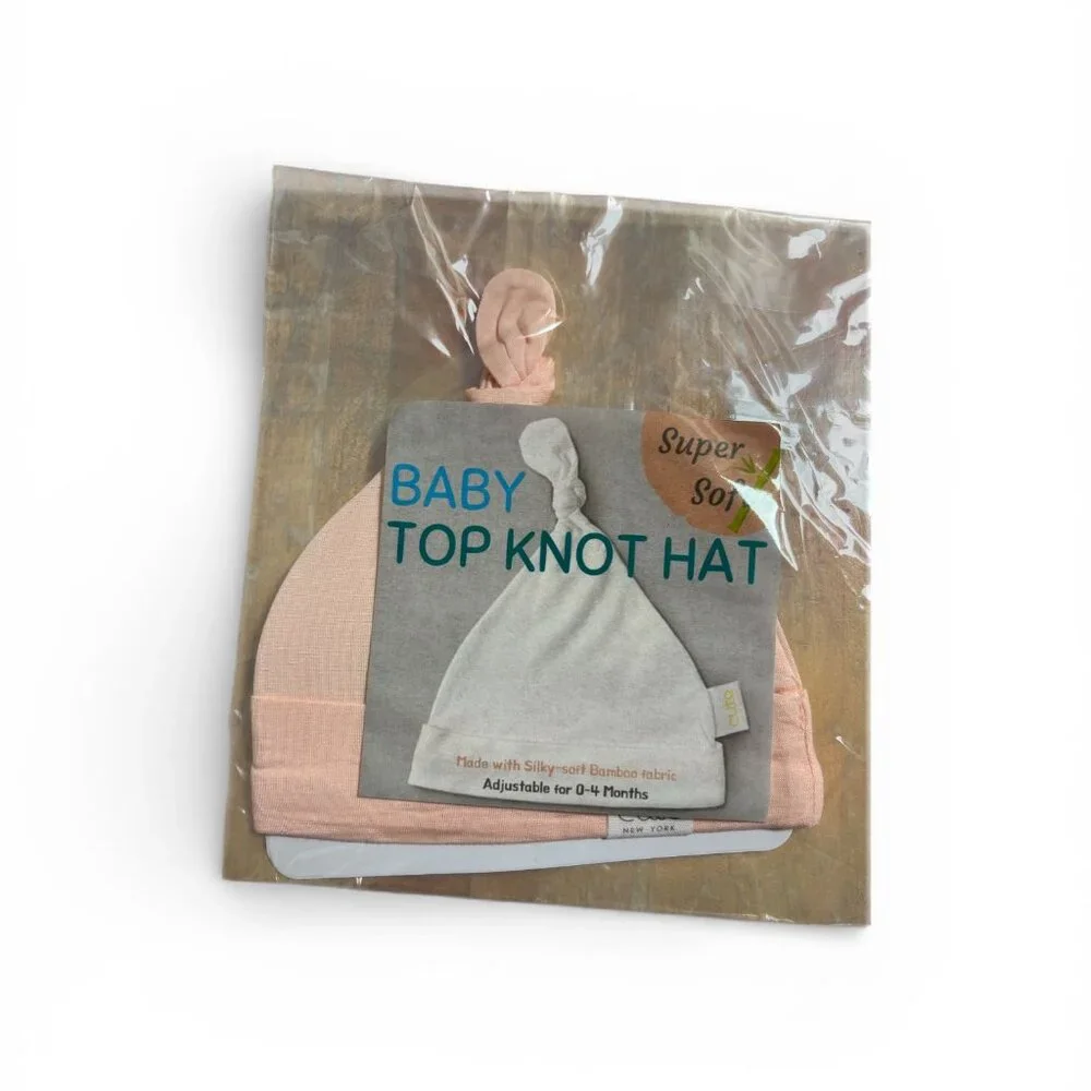 Adjustable Bamboo Baby Top Knot Hat (0-4 Months) (A1)